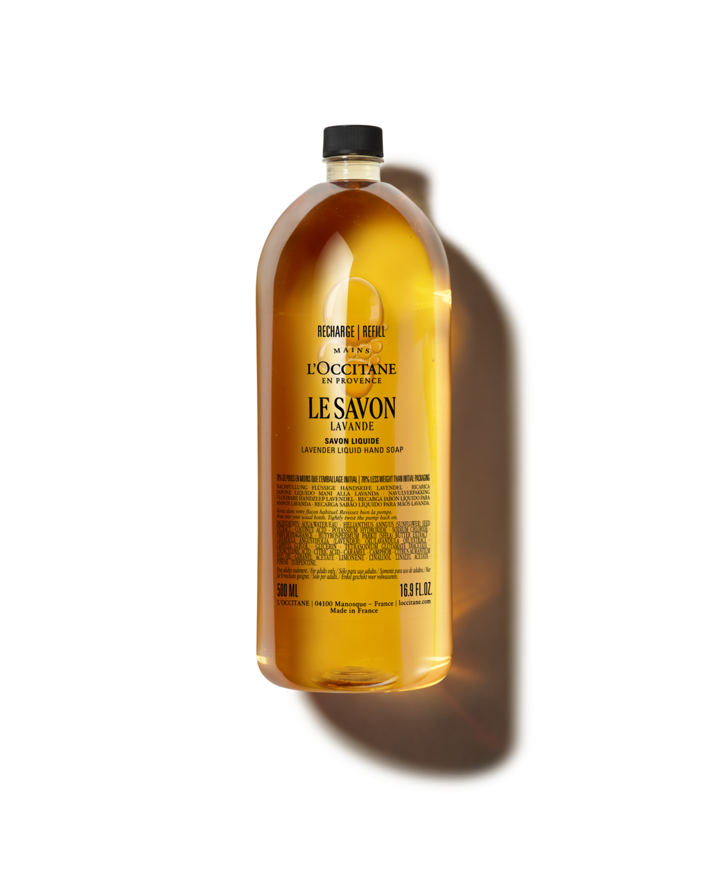 Shea (Karité) Lavender Liquid Hand Soap Refill 500ml - Illustration 1