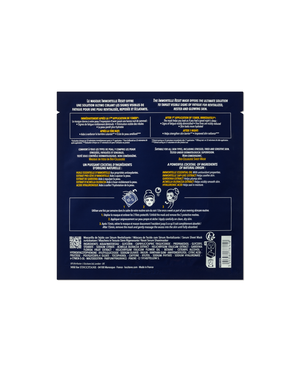 Immortelle Reset Overnight Serum Sheet Mask - Illustration 6